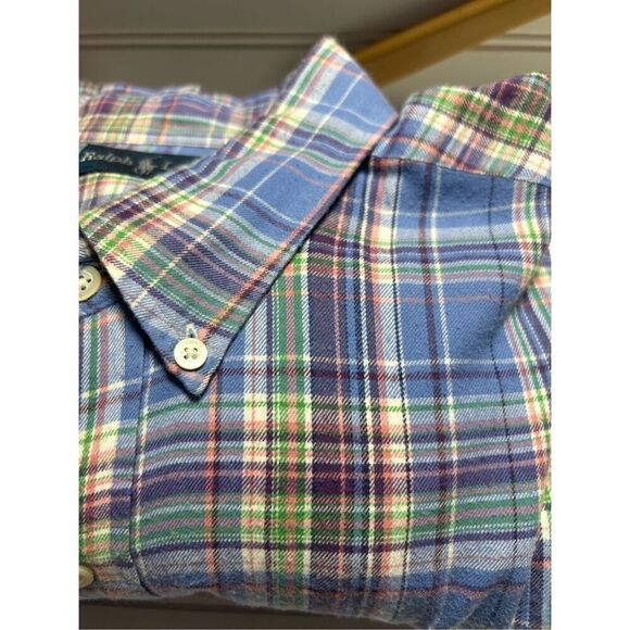 Ralph Lauren Extra Large (XL) Pastel Plaid Long Sleeve Button - Picture 5 of 7